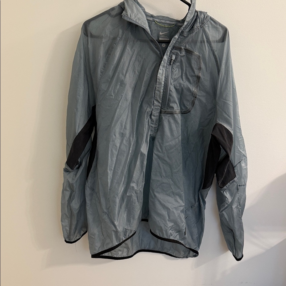 Nike Light Gray Windbreaker with Black Details
